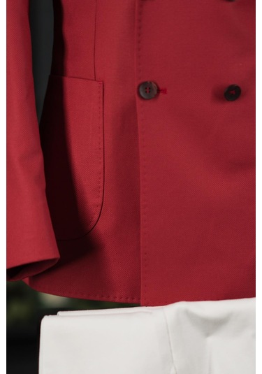 Sir Regular Fit Çift Yırtmaç Astarlı Erkek Kruvaze Tek Ceket 001