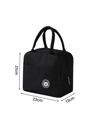 Dancemonkey Siyah Soğutucu Çanta, Seyahat Öğle Yemeği Kutusu Siyah