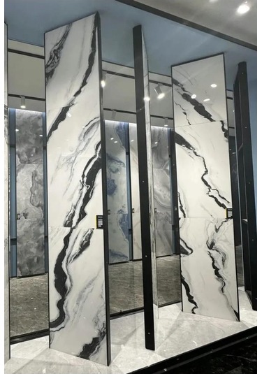 Kendinden Yapışkanlı 1 Adet 30x60cm Doğal Mermer Desenli Esnek Banyo Wc Duvar Paneli Kağıdı Bs8079-a