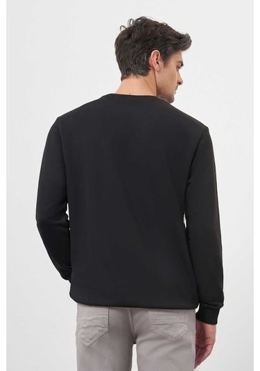 Morven Erkek Siyah Basic Bisiklet Yaka Sweat-shirt 25ks063005001 Siyah Siyah