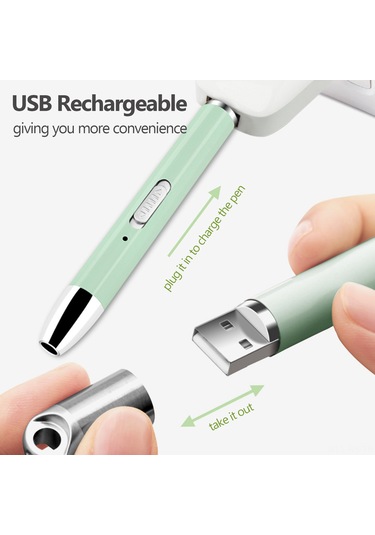 Reedark Usb Şarjlı Led Işıklı Tırnak Taşı Tutucu, Mor Renk, El Yapımı Tırnak Sanatı İçin Pratik Araç