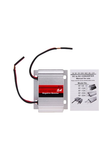 Rf-5a Dc 24v - 12v Araç Güç Çevirici Adaptörü Negatif Güçlendirici Dönüştürme