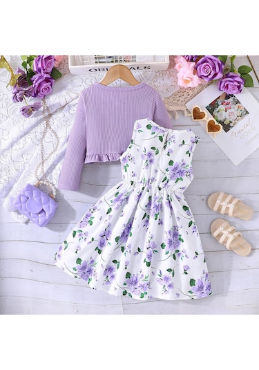 2-12y Bebek Seti Çocuk Giyim İlkbahar Ve Sonbahar Modelleri Kız Çocuk Renkli Halter Elbise + Saf Moda Çocuk Günlük Ceket Takım Pembe