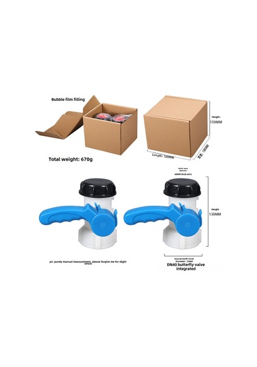 Mufunye 1000l Ibc Plastik Tank Açma Kapağı - Asit Ve Baz Dirençli Dn40 Kelebek Valfi - Tam Yeni 2 Adet Uçak Kutusu İle Montaj Parçaları