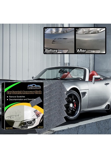 Tenfowee 6 Adet Nano Teknoloji Araba Çizik Temizleme Bezi - Boya Bakımı, Aşınma, Kirlilik Ve Pas Giderici Tıraş Bezi