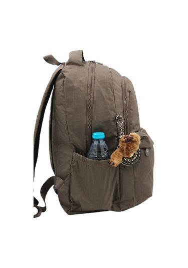 Krinkıl Su Geçirmez Kumaş Unisex Okul Çantası 2200 Vizon