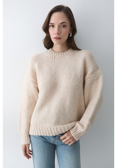 Vanilya Uzun Kollu Relax Kazak - 251091 Vanilya