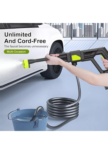 Valkyrie Şarjlı Ve Yüksek Basınçlı İlaçlama Oto Yıkama Ve Sulama Tabancası 6 Farklı Püskürtme 24v 15.000mah Yüksek Kapasite