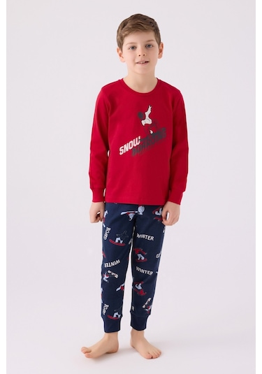 Rolypoly Erkek Çocuk Kırmızı Pijama Takım 3437 001