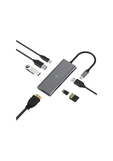 Frisby Fa 7712Tc Type C 7 In 1 Multı Port Hub