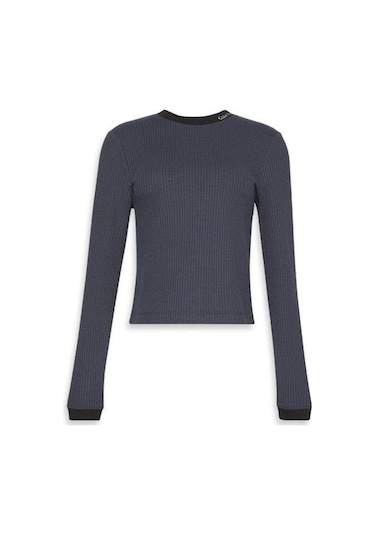 Calvin Klein Ls Waffle Tee-11922 Lacivert