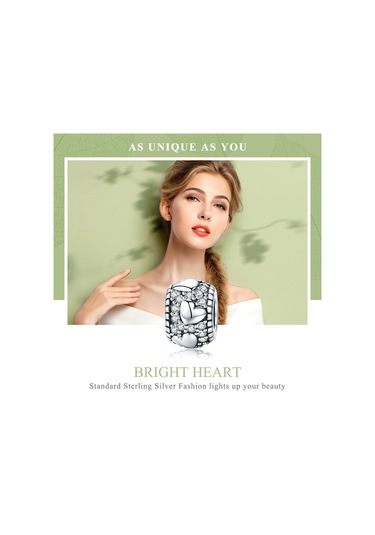 S925 Ayar Gümüş Parlatıcı Kalbim Boncuk Dıy Bilezik Kolye Aksesuarları Çok Renkli