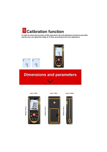 Besthome1 Sndway Kızılötesi Lazerli Yüksek Hassasiyetli Ölçüm Cihazı, 120m Mesafe Ölçer