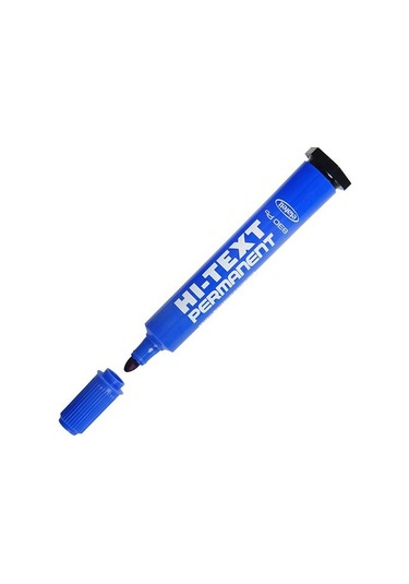 Hi-text 830b Koli Kalemi Yuvarlak Uçlu Permanent 12 Adet - Mavi