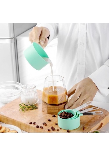 Pazly Siyah Yüksek Kaliteli Ölçüm Kaşığı, Ev Mutfak Çay-kahve-şeker-tuz Kaşığı, Un Ölçme Fincan, Gül Tasarımı Mutfak Araçları Siyah