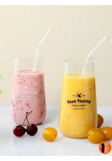 6 Adet Kalın Ve Büyük Boy Cam Pipet, Temizleme Fırçası Hediyeli Eğimli Şeffaf Pipet Seti