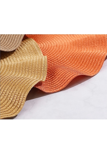 Dalga Yuvarlak Amerikan Servisi, Yuvarlak Haşlanma Önleyici Mat, Mutfak Masa Matı, Gümüş Gümüş