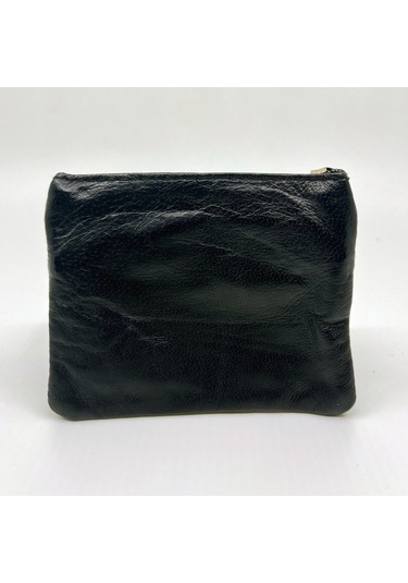 Hakiki Deri Bozuk Paralık Siyah