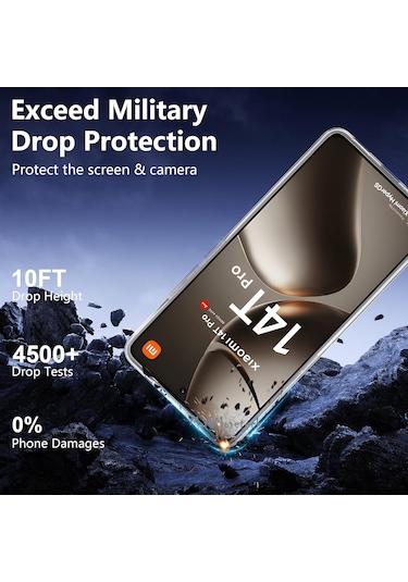 Xiaomi Mi 14t Pro Kılıf Kamera Korumalı Yumuşak Şeffaf Silikon