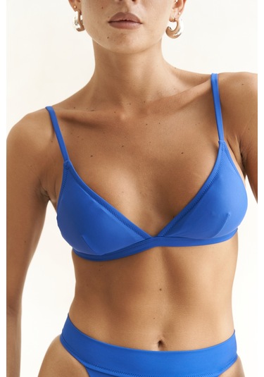 Mai Collection Mai Studios Co. Bagus Askılı Üçgen Mavi Bikini Üstü Mavi
