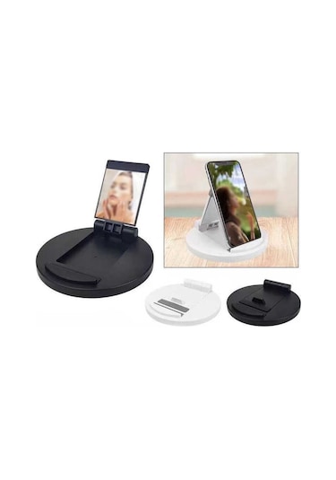 Masaüstü Telefon Tutucu Satandı Katlanır Q3-Siyah