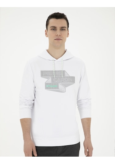 Pierre Cardin Erkek Beyaz Sweatshirt 50284176-vr013 Beyaz