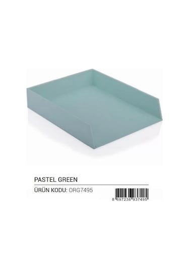 Gıpta Pastel Green Evrak Rafı Tekli Org7495
