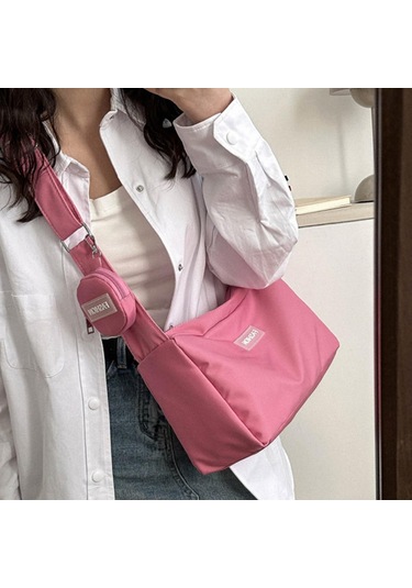 Suntek Kadın Omuzdan Askili Çanta Crossbody Çanta Pembe