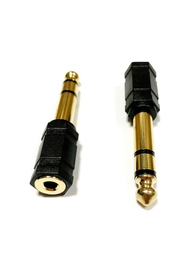 Konesam 6.5mm Erkekden 3.5mm Dişeye Ses Adaptörü - Mikrofon, Kulaklık Uyumlu, Ev Ses Sistemi, Amfi, Mikser İle Kullanım