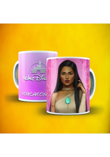 Disney Porcahontas Baskılı Kupa Bardak Beyaz