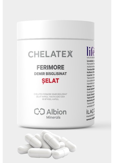 Chelatex Ferimore Demir Bisglisinat Şelat 60 Bitkisel Kapsül