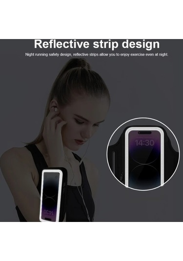 Willowhaven İphone Uyumlu 16 15 14 13 Pro Max Koşu Yürüyüş Fitness İçin Ayarlanabilir Gri Koşu Kol Çantası