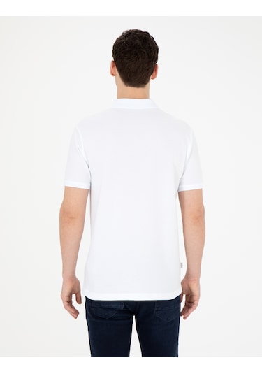 Pierre Cardin Erkek Beyaz Tişört Basic 50280754-Vr013 Beyaz