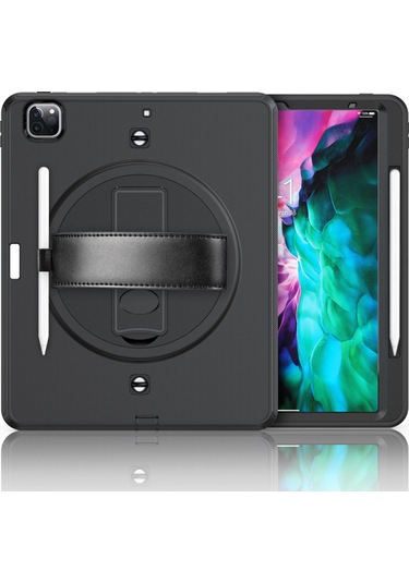 İpad Uyumlu Pro 12.9 2021 Kılıf Strap-c Otterbox Tablet Kapak - Siyah Diğer