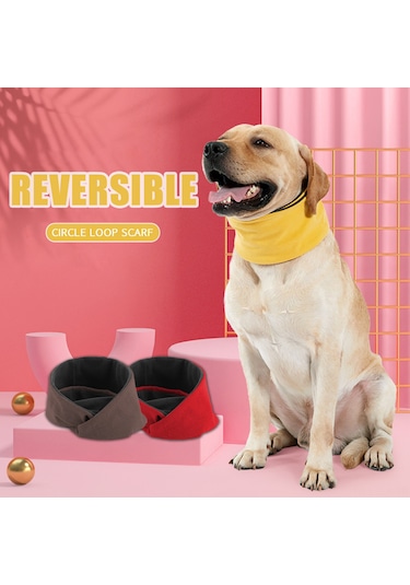 Xindoker Köpekler İçin Çift Taraflı Şık Ve Sıcak Tutan Kahverengi Boyun Atkısı - S Boy