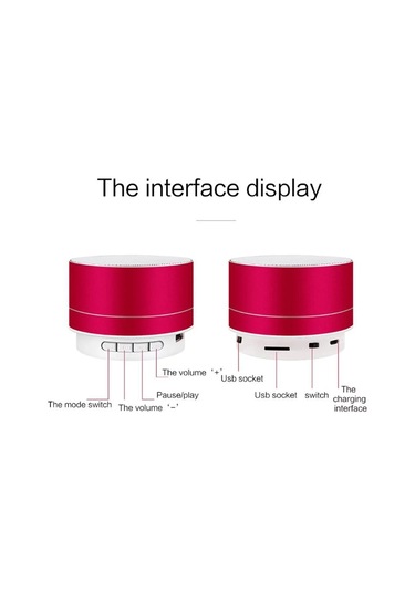 Taşınabilir Kablosuz Bluetooth Hoparlör Fm Mini Led Metal Süper Bas Subwoofer Mp3 Müzik Çalar Için Destek TF Kart