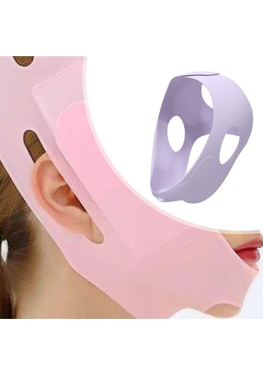 Homyl Buz Baş Sarma Evrensel Rahat Silikon Yüz Paketi Çene Için Mor