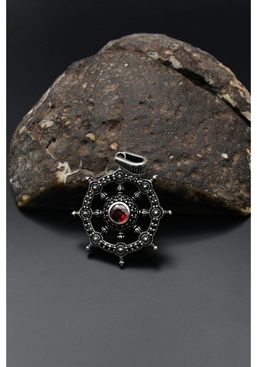 Prestij Gümüş Gemi Dümeni Kolye Ucu 925 Ayar Gümüş