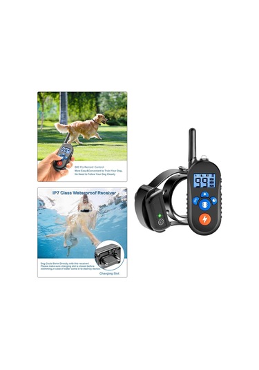 Suntek 800m Su Geçirmez Köpek Eğitim Tasması 1-adet-siyah