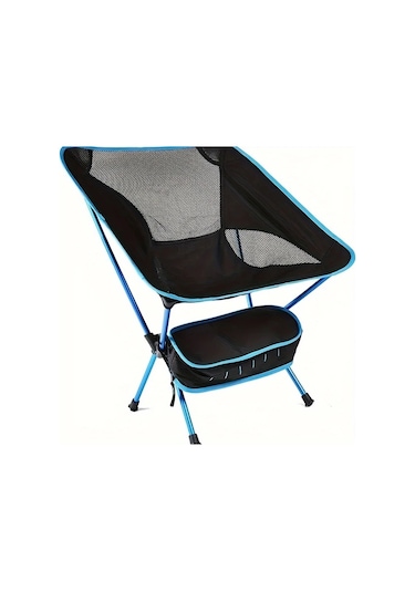 Elmpaly Derin Mavi Ultra Hafif Katlanır Kamp Sandalyesi Taşıma Çantası Plaj Yürüyüş Balıkçılık Piknik Koyu Mavi