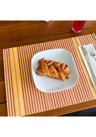 Alezy 593 Göreme Melamin Termostar Kare Servis Tabak 19 Cm Beyaz