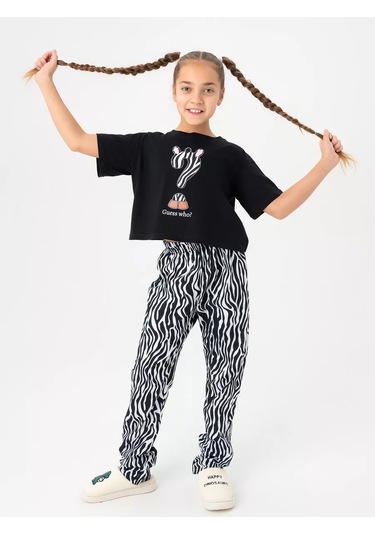 Sofia Trikotaz Pyjama %100 Pamuk 245045165 Siyah