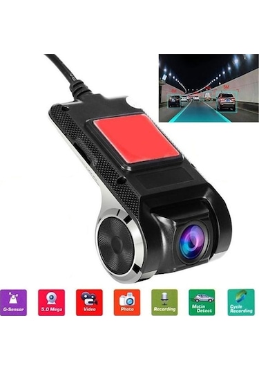 Maoyaya Araba Usb Dvr Dash Kamera 170 Geniş Açı Gece Görüş Adas Destekli Android Navigasyon Döngü Kaydı