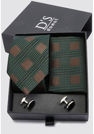 Ds Damat Standart Kravat-mendil-kol Düğmesi Aksesuar Setleri 0hf1145set03