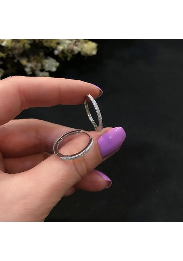 Stela Desıgn Halka Gümüş Küpe