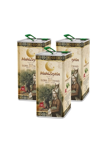 Mahizeytin Soğuk Sıkım Natürel Sızma Zeytinyağı 3 x 5 L