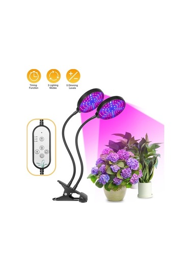 Tongxida 30w 2 Kafa Led Bitki Büyüme Lambası Kırmızı Mavi Spektrum 5 Hızlı Karartma Zamanlama Doldurma Işığı Diğer