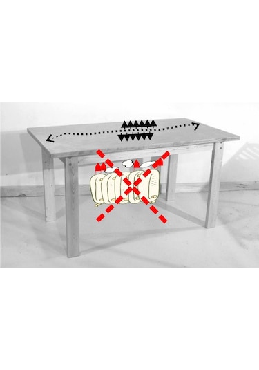 Masif Ahşap Yer Sofrası Çarpı Ayak