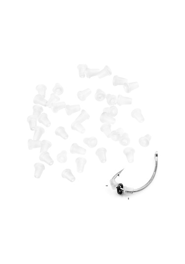 Jeehugo 20 Adet Çelik Köprü Vida + 40 Adet Beyaz Tpr Olta İğne Durdurucu, Yumuşak Yem Ve Krank İğnesini Kilitlemek İçin, Anti-korozif, Kolay Kullanım