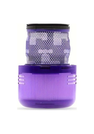 Elmpaly V11 V15 Sv14 Siklon Kablosuz Vakum 2 Adet Hepa Filtre Ağ Tasarımlı Mor Yedek Filtre Sarı Fırça